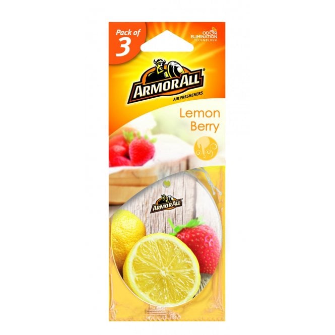 Armorall 3 Pack Hanging Car Air Freshener Lemon Berry