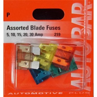 Autobar Assorted Blade Fuses 5, 10, 15, 20, 30amp