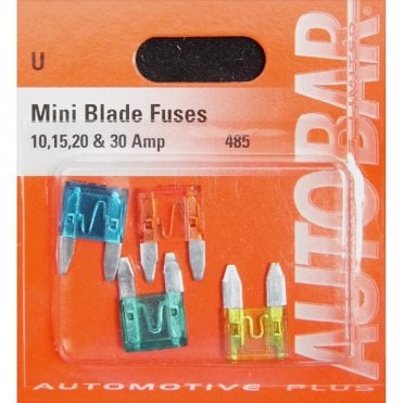Autobar Assorted Mini Blade Fuses 10, 15, 20, 30amp