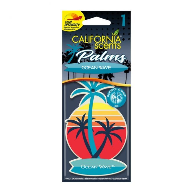 California Scent Ocean Wave Palm Carded Air Freshener