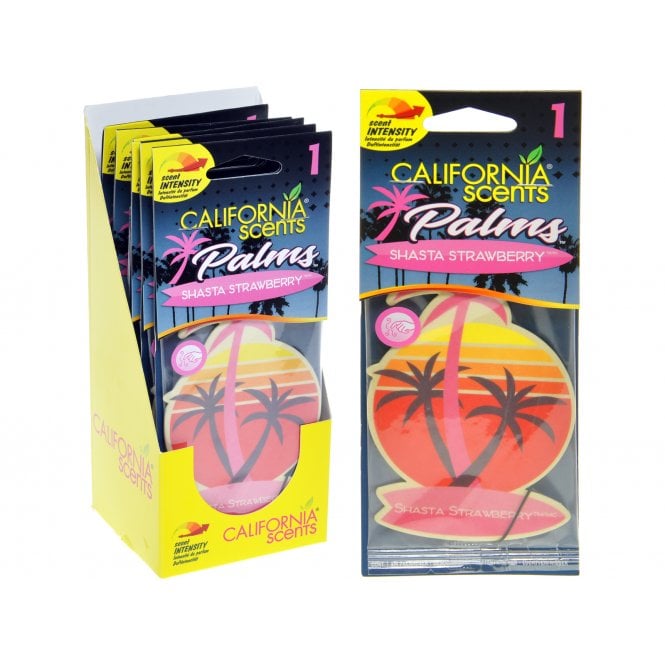 California Scent Shasta Strawberry Palm Carded Air Freshener