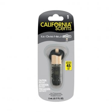 Hanging Glass Vial Bottle Air Freshener Ice Black