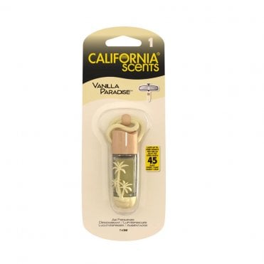 Hanging Glass Vial Bottle Air Freshener Vanilla Paradise Yellow