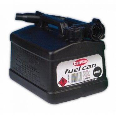 Fuel Can 5 Litre Black Plastic