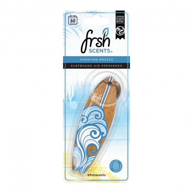 Frsh Scents Hawaiian Breeze Scented Blue Surfboard Air Freshener