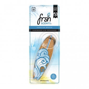 Hawaiian Breeze Scented Blue Surfboard Air Freshener