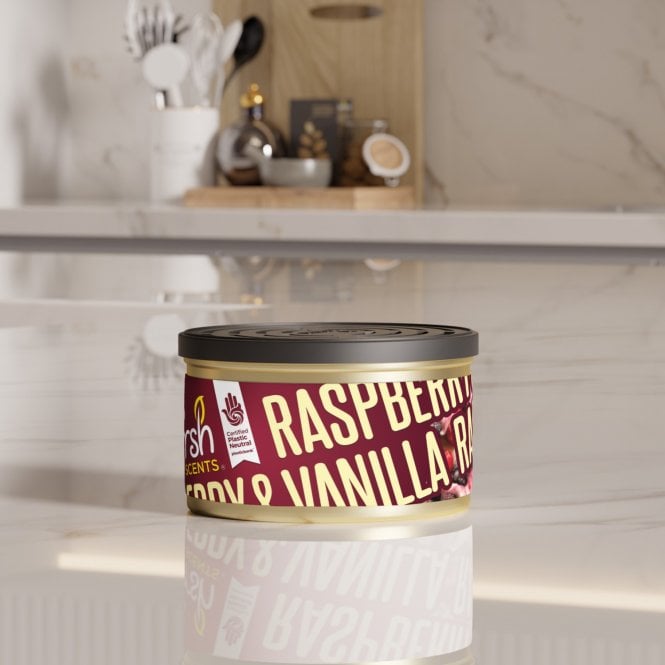 Frsh Scents Raspberries & Vanilla Fragrance Tin Can Air Freshener