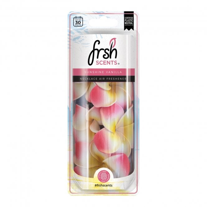 Frsh Scents Sunshine Vanilla Scented Pink Necklace Air Freshener