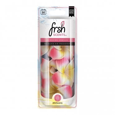 Sunshine Vanilla Scented Pink Necklace Air Freshener