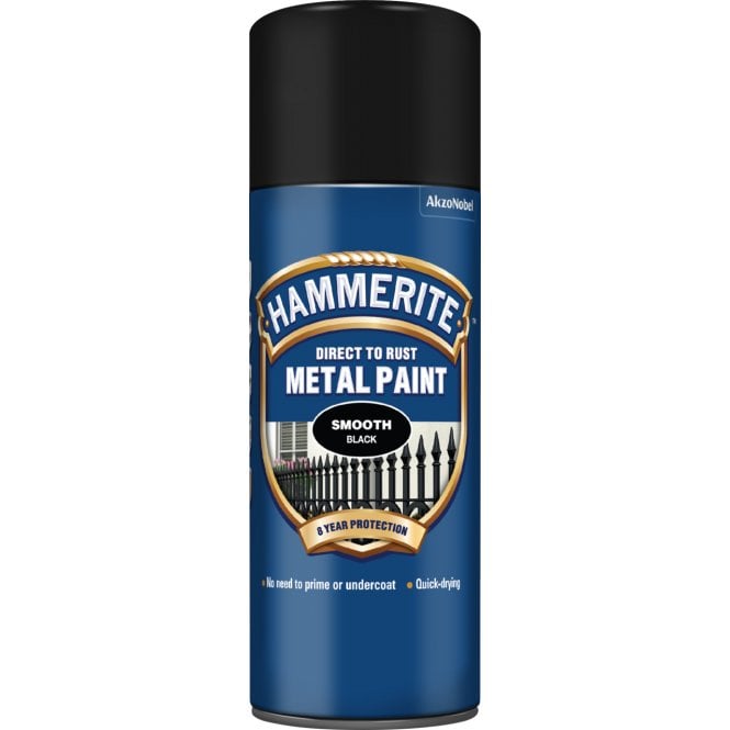 Hammerite Smooth Black Aerosol Paint 400ml