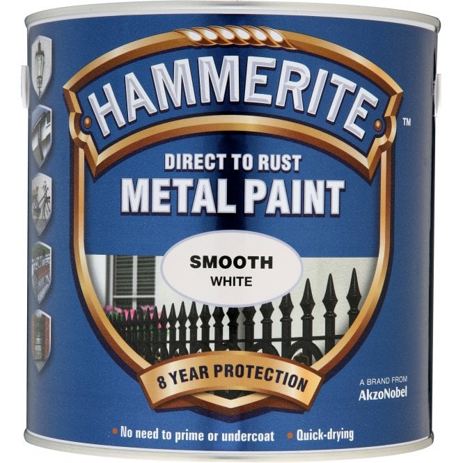 Hammerite Smooth White 2.5 Litre