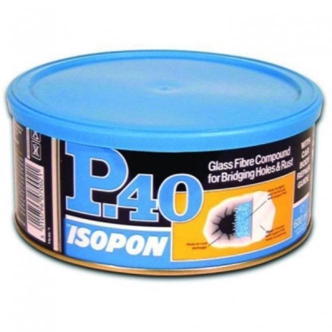 Isopon P40 2K polyester bridging compound reinforced with glass fibre 600ml