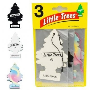 Arctic White, Black Ice & Cotton Candy Air Fresheners 3 Pack