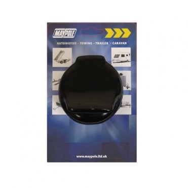 Black PVC Cover for Caravan & Trailer Electrical Sockets