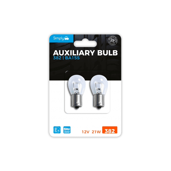 Simply 12V 382 Brake/Indicator Bulbs (2 Pack) 