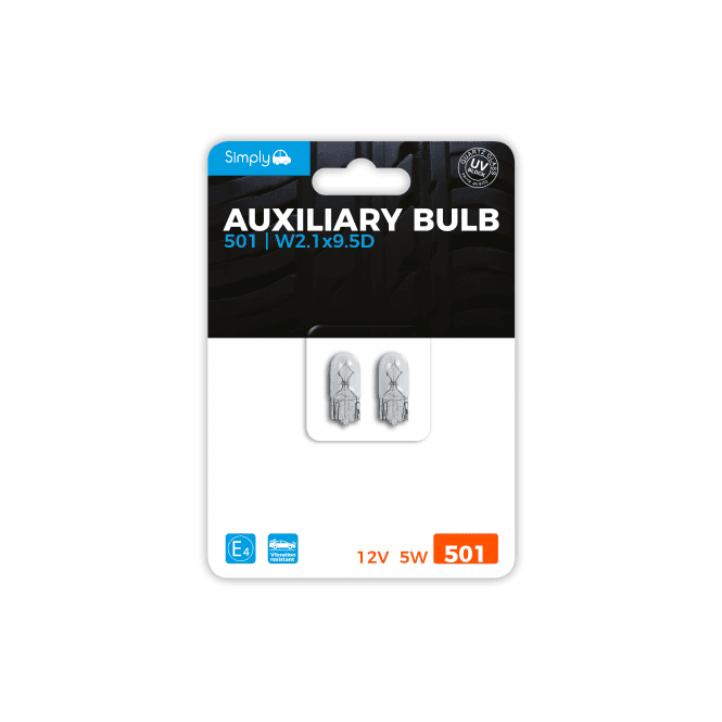Simply 12V 501 Capless Side Light Bulbs (2 Pack)