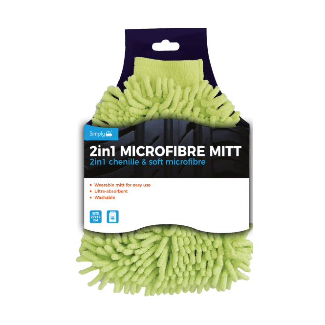 Simply 2 in 1 Microfibre Wash Mitt