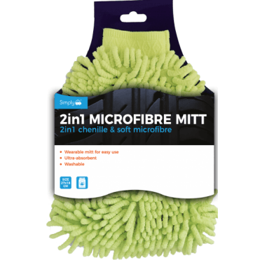 2 in 1 Microfibre Wash Mitt