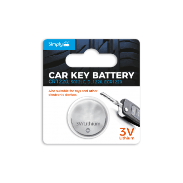 Car Key Battery - 3V Lithium CR1220, ECR1220, DL1220, 5012LC