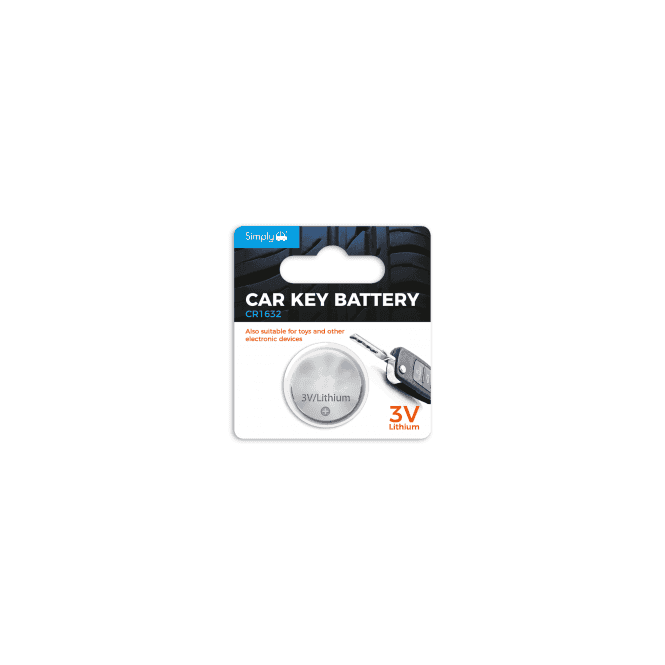 Simply Car Key Battery - 3V Lithium CR1632