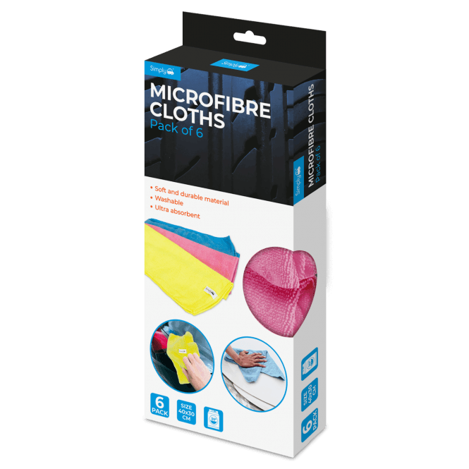 Simply Microfibre Cloths Pack of 6